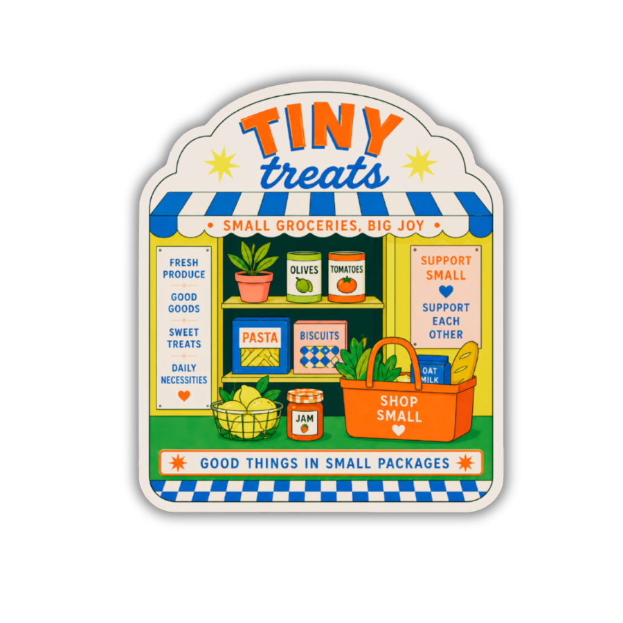 Tiny Treats Sticker – Shop Small Grocery Store for Local