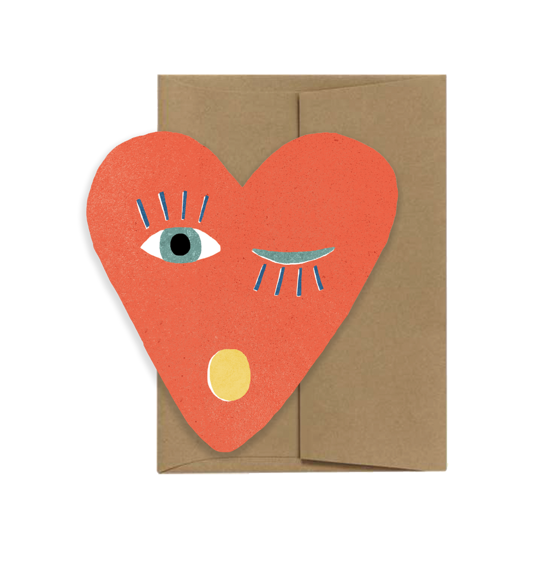 Heart Blink - Die Cut Card