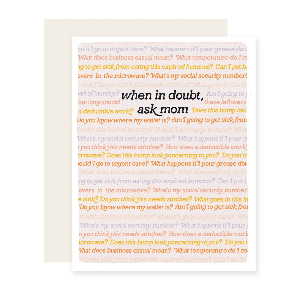 When in Doubt Ask Mom Card | Mother's Day Card