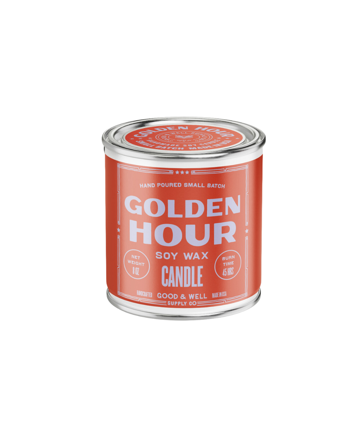 Golden Hour Soy Candle - Happy Place Collection: 1/2 Pint / Cotton Wick