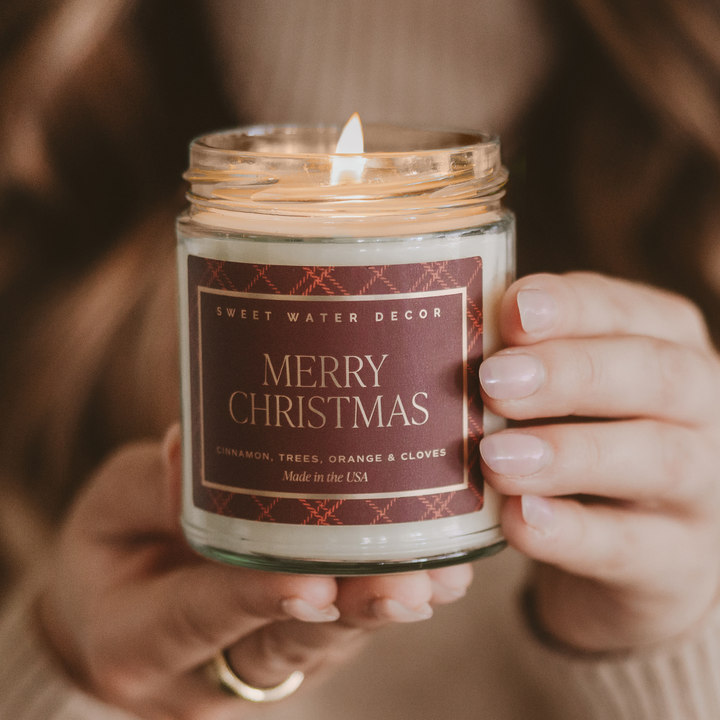 Merry Christmas 9 oz Soy Candle - Christmas Decor