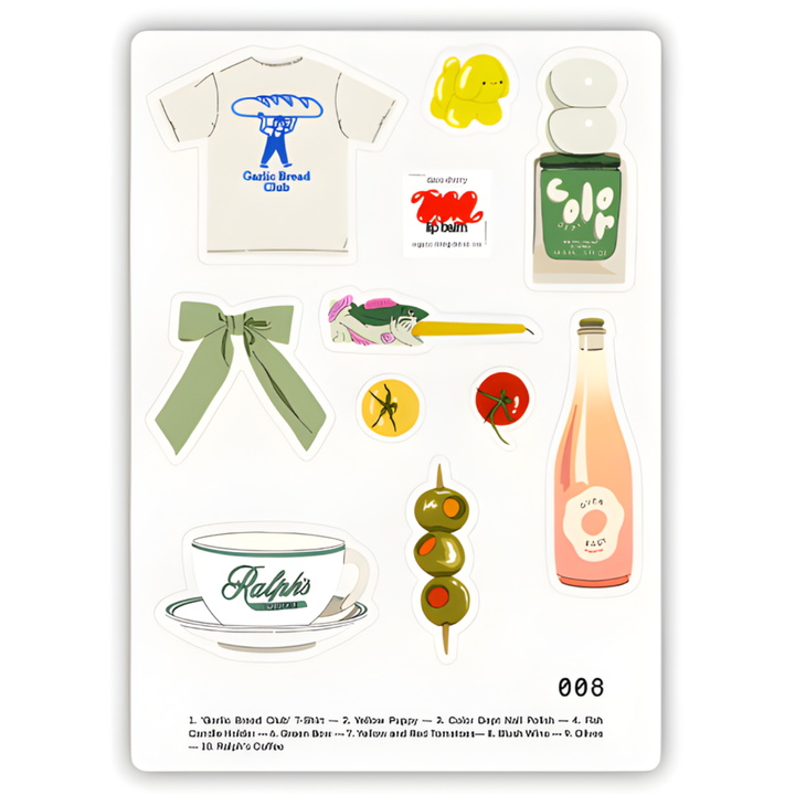 Trinket Sticker Sheet – Foodie Favorites Edition- Journaling