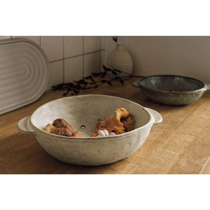 Ivory Stoneware Fruit Bowl