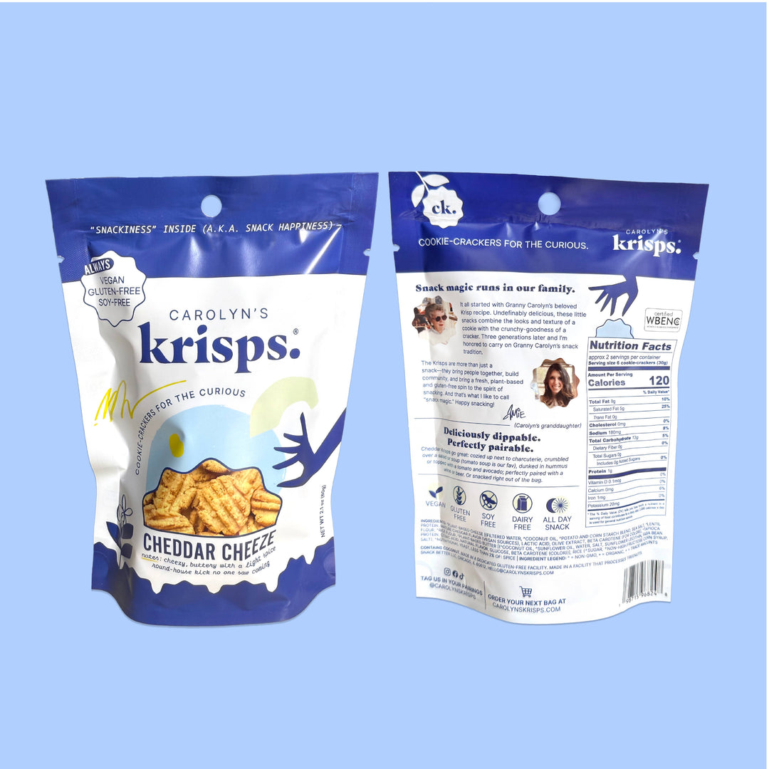 Snack Packs Cheddar Krisps Gluten-free, Vegan Cookie-Cracker