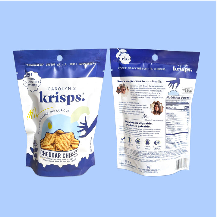 Snack Packs Cheddar Krisps Gluten-free, Vegan Cookie-Cracker
