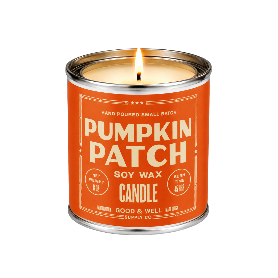 Pumpkin Patch Soy Candle - Fall Collection : 1/2 Pint / Cotton Wick