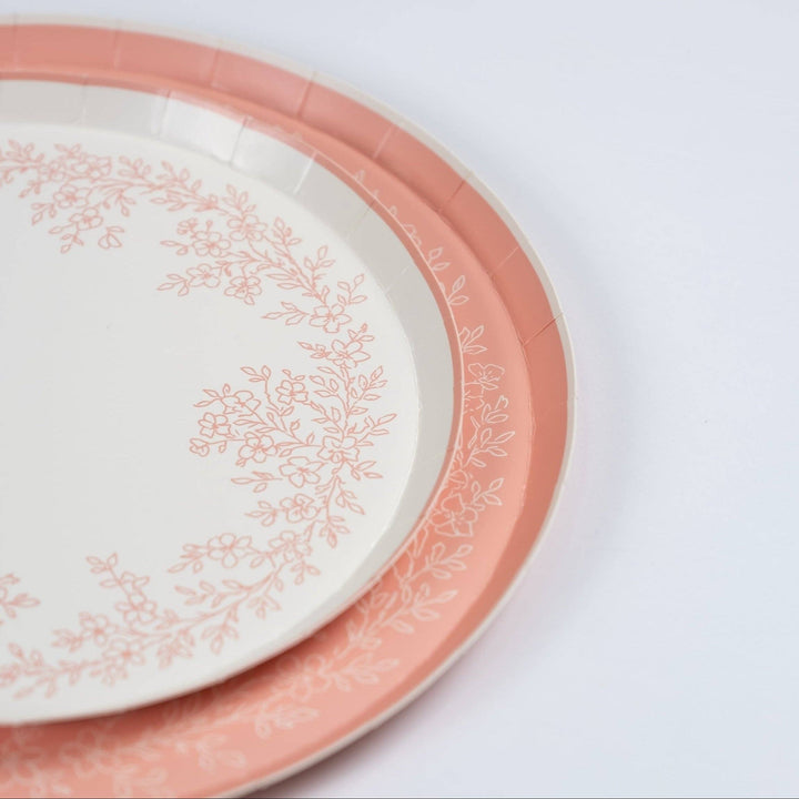 Floral Elegance Pink Dinner Plates
