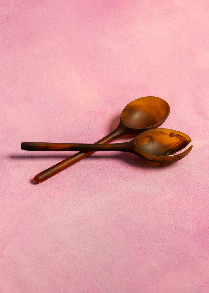 NEW Salad Servers - Amber Set