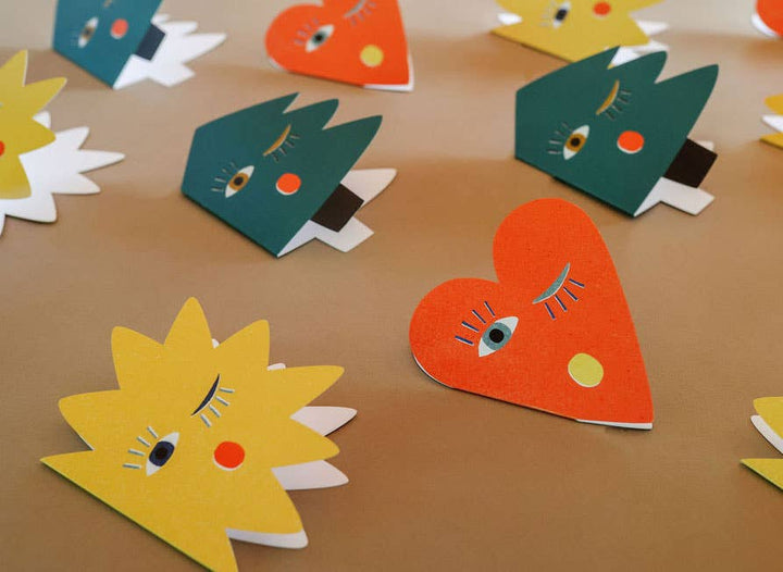 Heart Blink - Die Cut Card