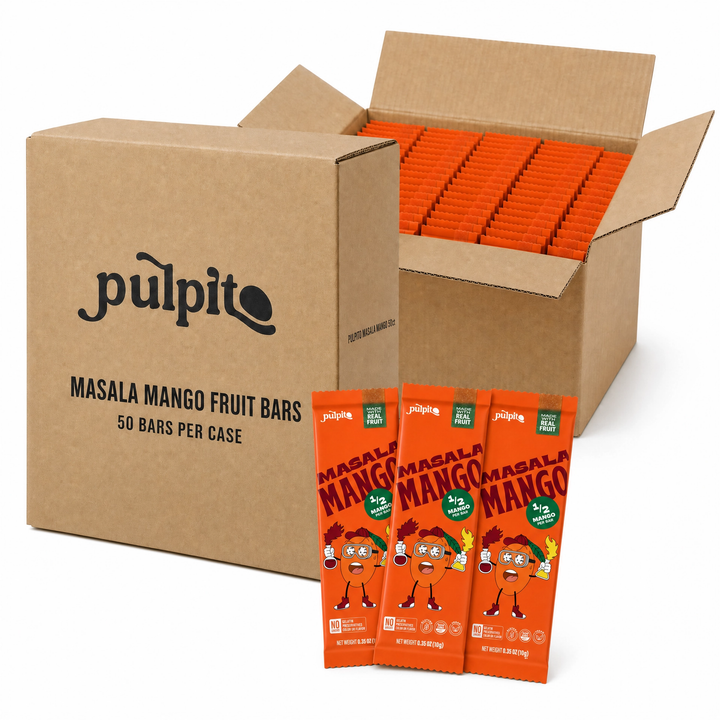Masala Mango - Natural Fruit Snacks - Dried Fruit Bars Bulk