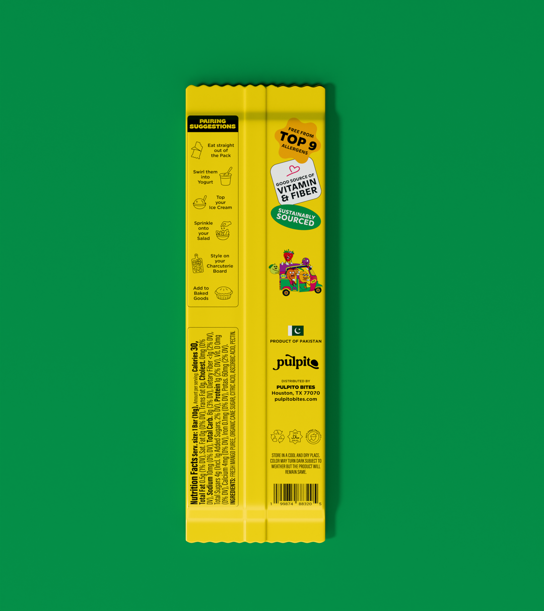 MMM Mango - Natural Fruit Snacks - Dried Fruit Bars Bulk