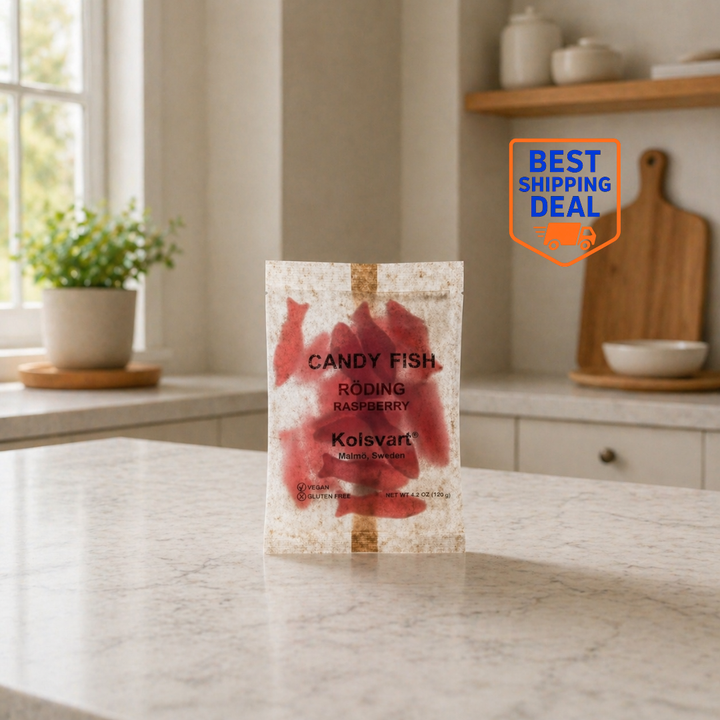 Kolsvart Roding Raspberry Swedish Candy Fish