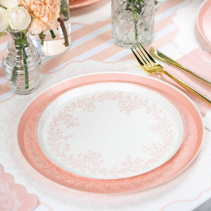 Floral Elegance Pink Dinner Plates
