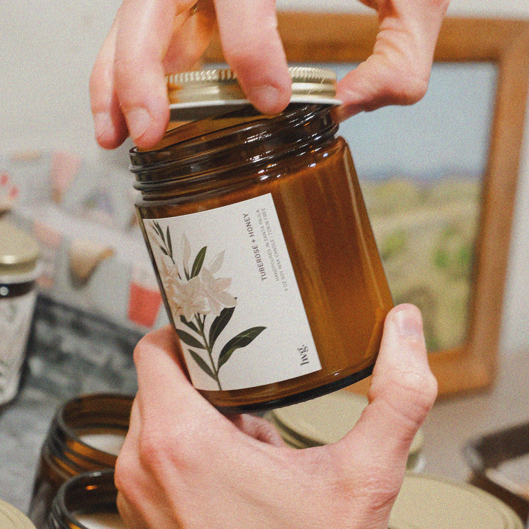 9 oz. Tuberose + Honey Soy Wax Candle