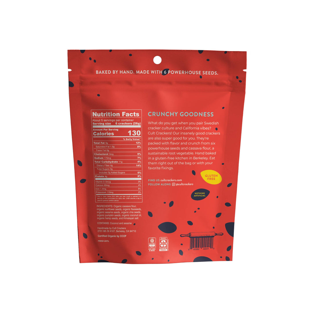 Crunchy Cassava Crackers Organic Healthy Gluten Free Snacks