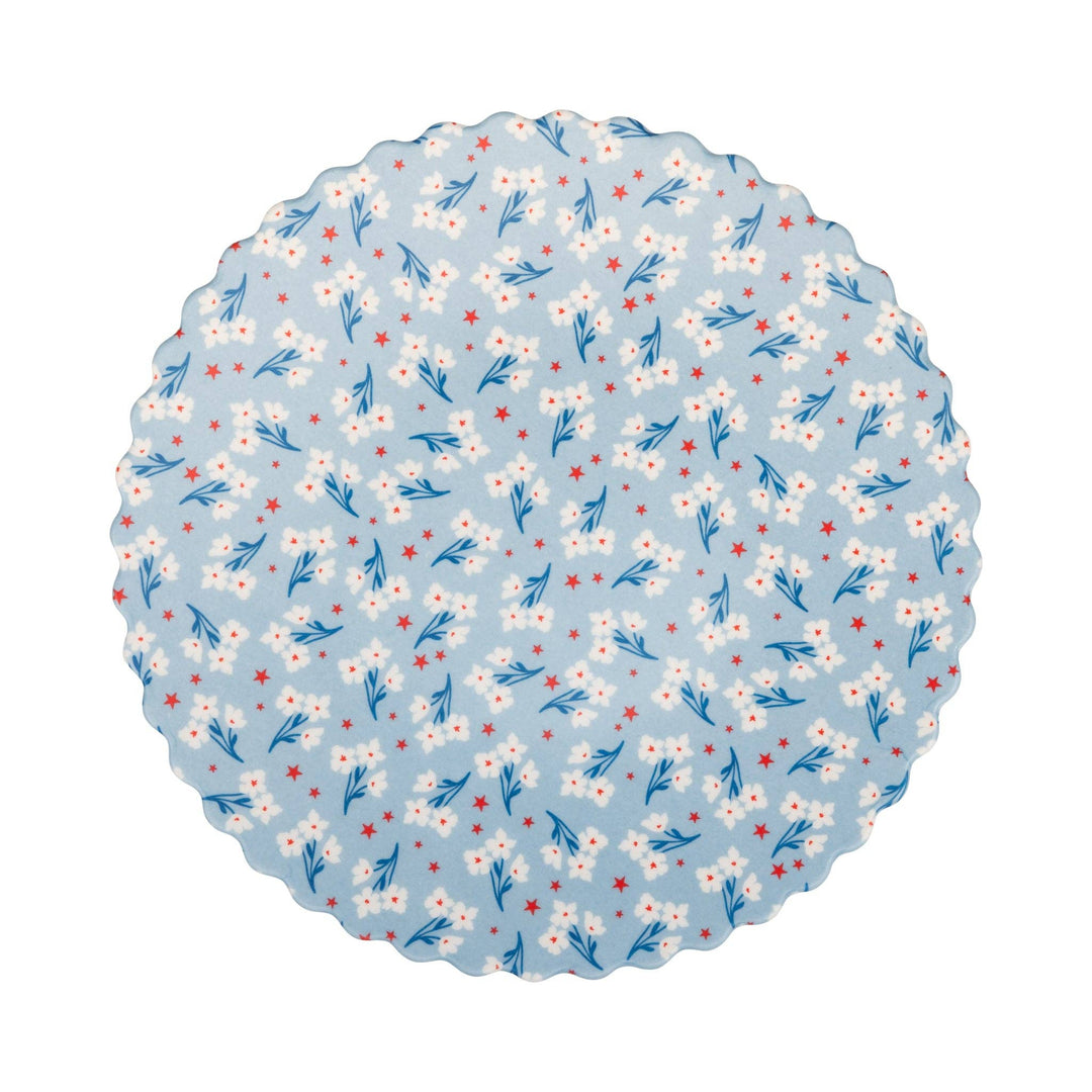 FLO1240 - Floral Bamboo Plate Set