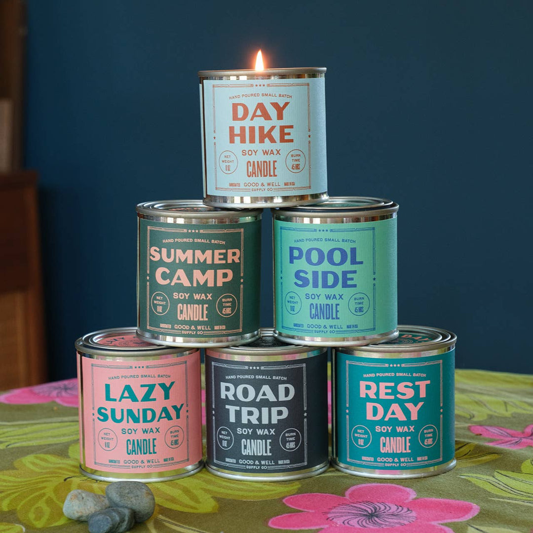 Lazy Sunday Soy Candle - Happy Place Collection: 1/2 Pint / Cotton Wick