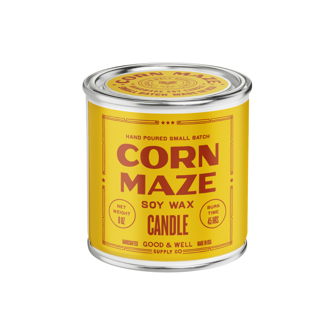 Corn Maze Soy Candle - Fall Collection : 1/2 Pint / Cotton Wick