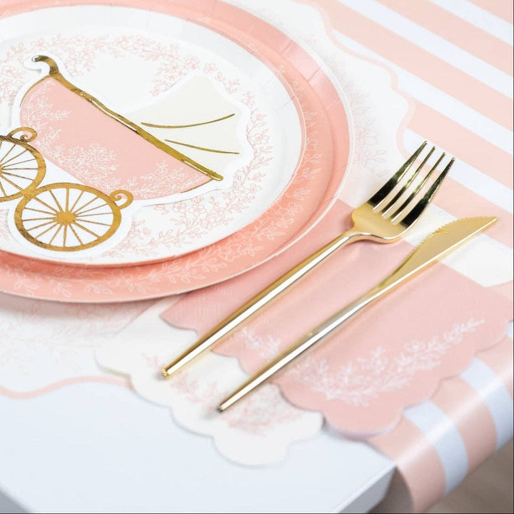 Floral Elegance Pink Beverage Napkins