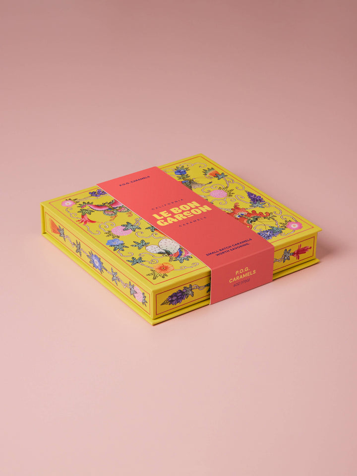 P.O.G. Caramels, Yellow Floral Gift Box, 6 oz
