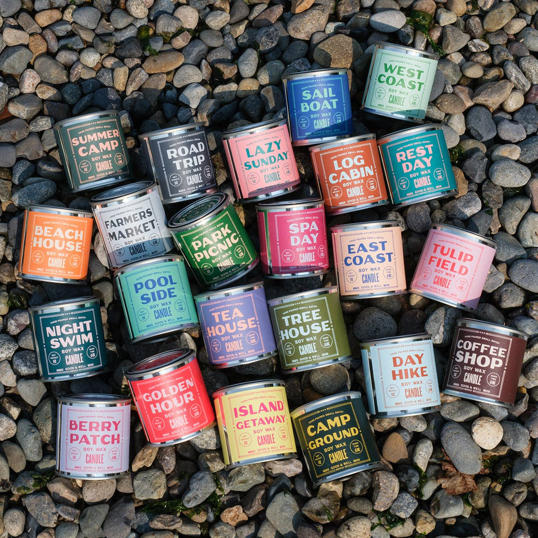 Golden Hour Soy Candle - Happy Place Collection: 1/2 Pint / Cotton Wick