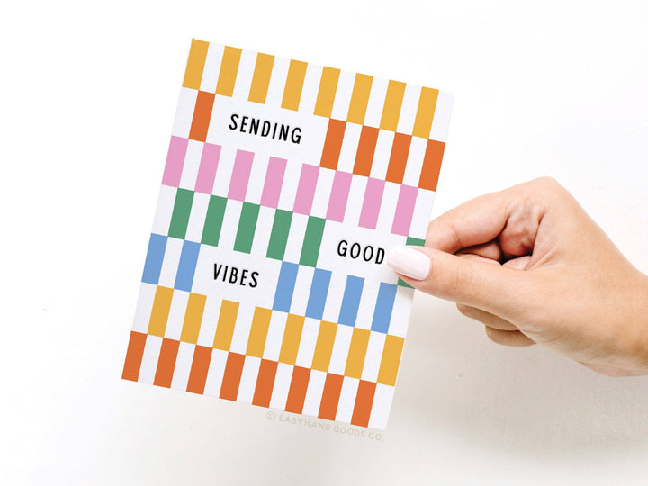 Sending Good Vibes Letterpress Greeting Card