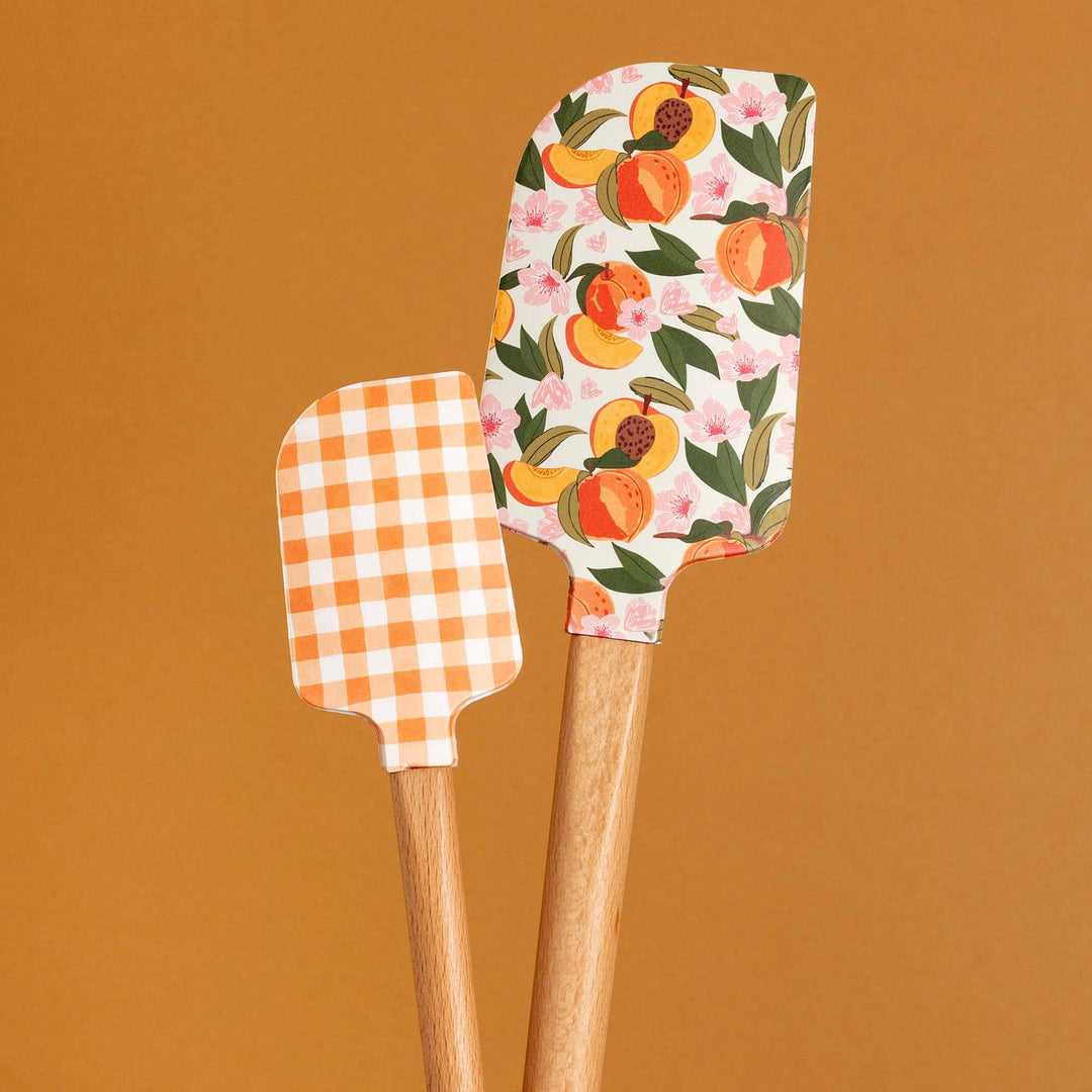 Peach Blossom Silicone Kitchen Spatulas - Set of 2
