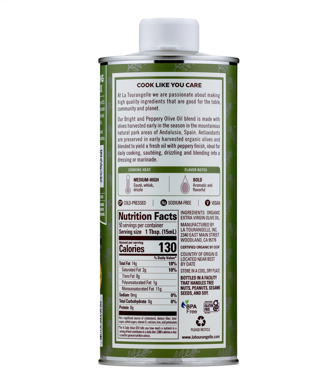 La Tourangelle Organic Bright & Peppery Extra Virgin Olive Oil