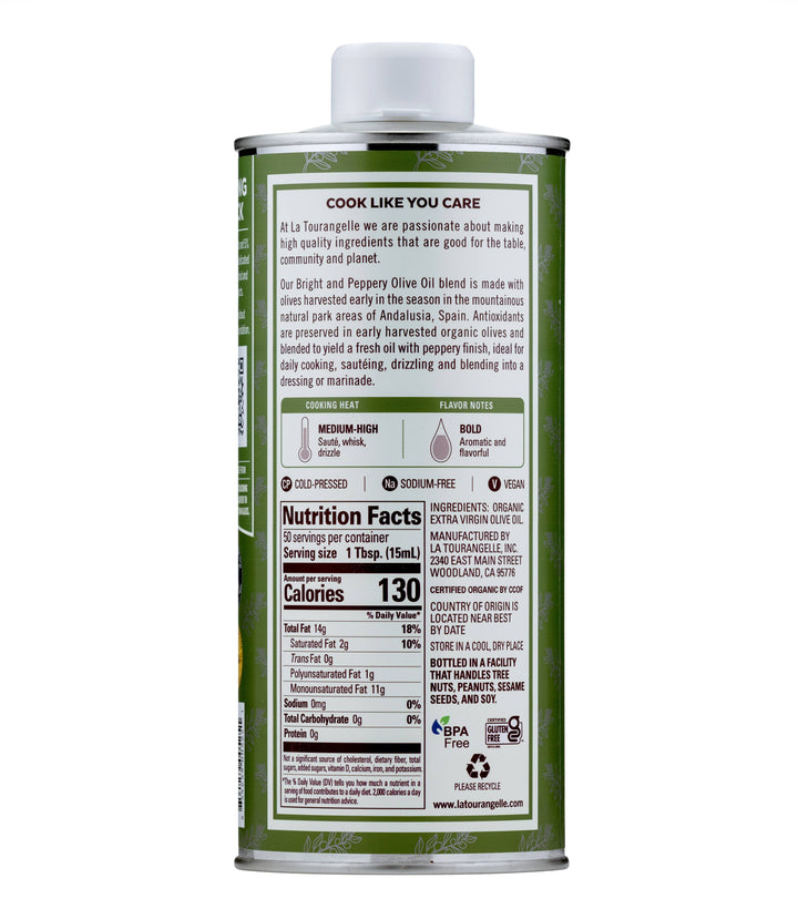 La Tourangelle Organic Bright & Peppery Extra Virgin Olive Oil