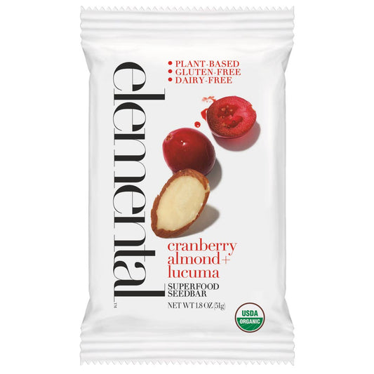 Elemental Superfood Bars - Cranberry Almond + Lucuma