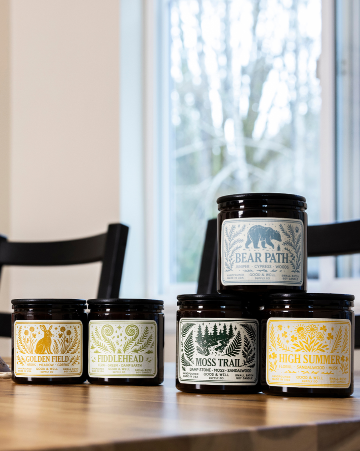 Golden Field 9oz Soy Candle / Folk & Flame Spring