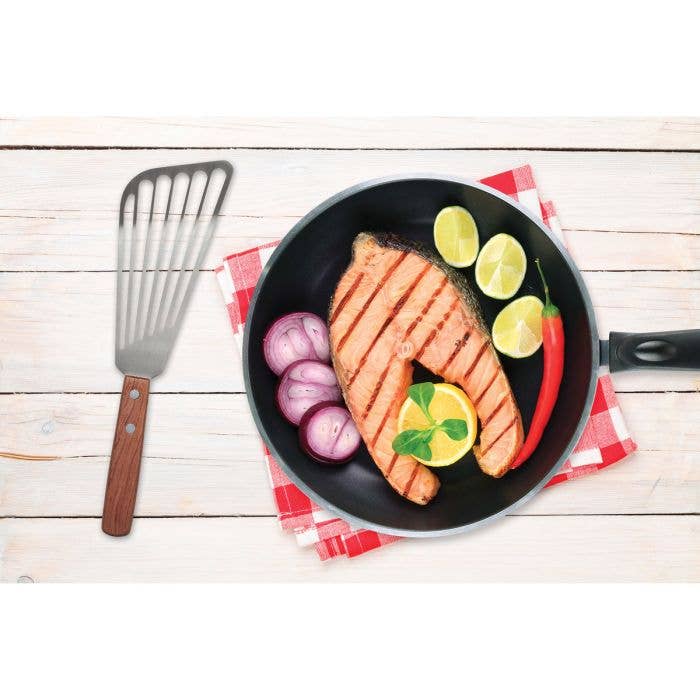 Fish Spatula – Slotted Angled Stainless Steel Turner