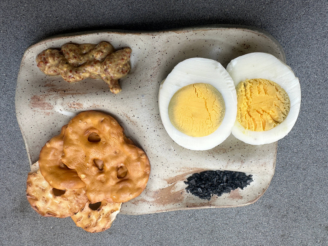 Ceramic Snack Plate (Four Wells): Butter yellow