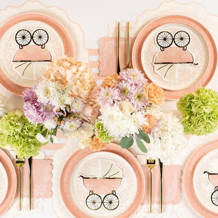 Floral Elegance Pink Dinner Plates
