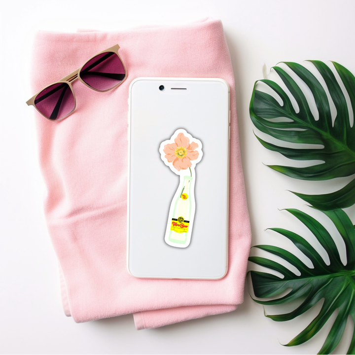 Topo Chico Flower Sticker – Floral Sparkling Water Bottle