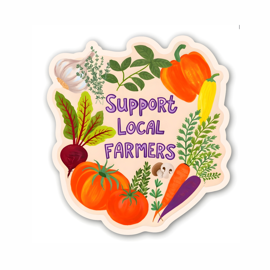 Support Local Farmers Sticker – Farm Fresh Produce