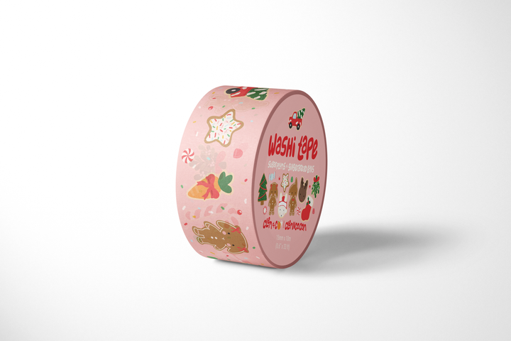 Sugarplums & Gingerbread Buns Holiday Cookie Washi Tape