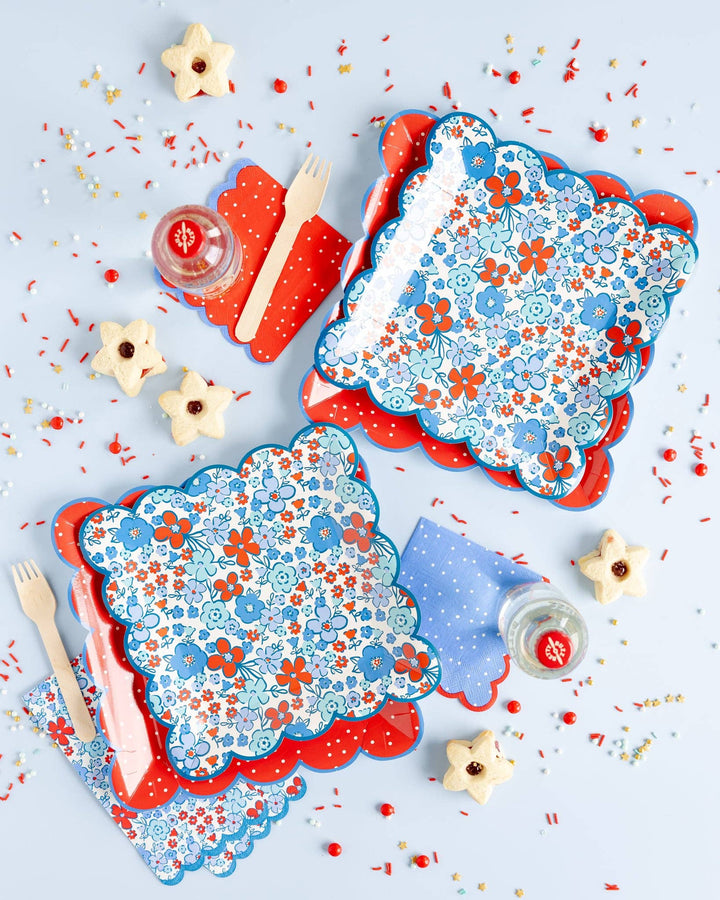 FLA1140 - Floral Americana 9" Plate