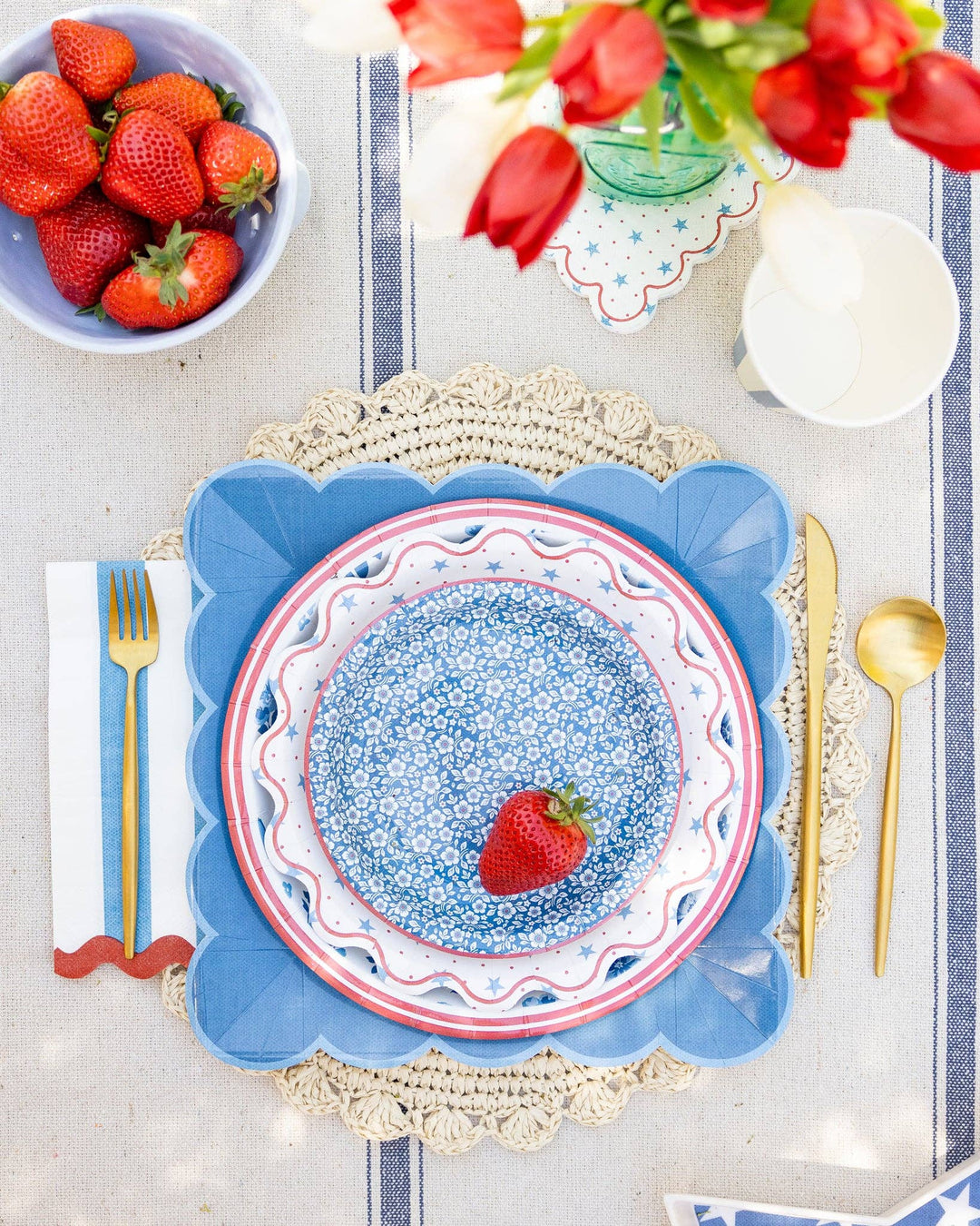 HAM1139 - Hamptons Stripes Dinner Napkin
