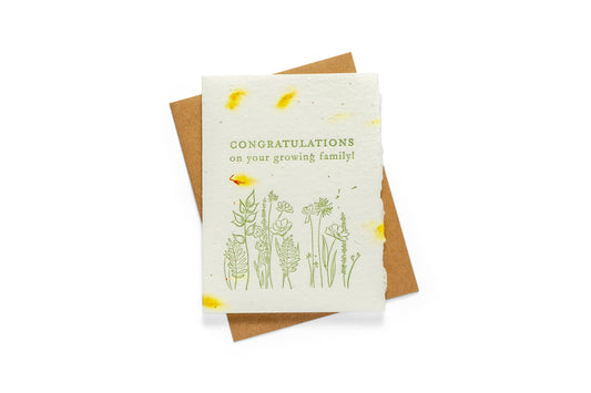 Growing Family | Seed Card | Letterpress Greeting Card