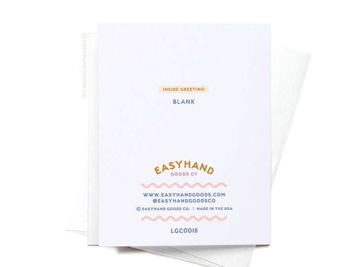 Sending Good Vibes Letterpress Greeting Card
