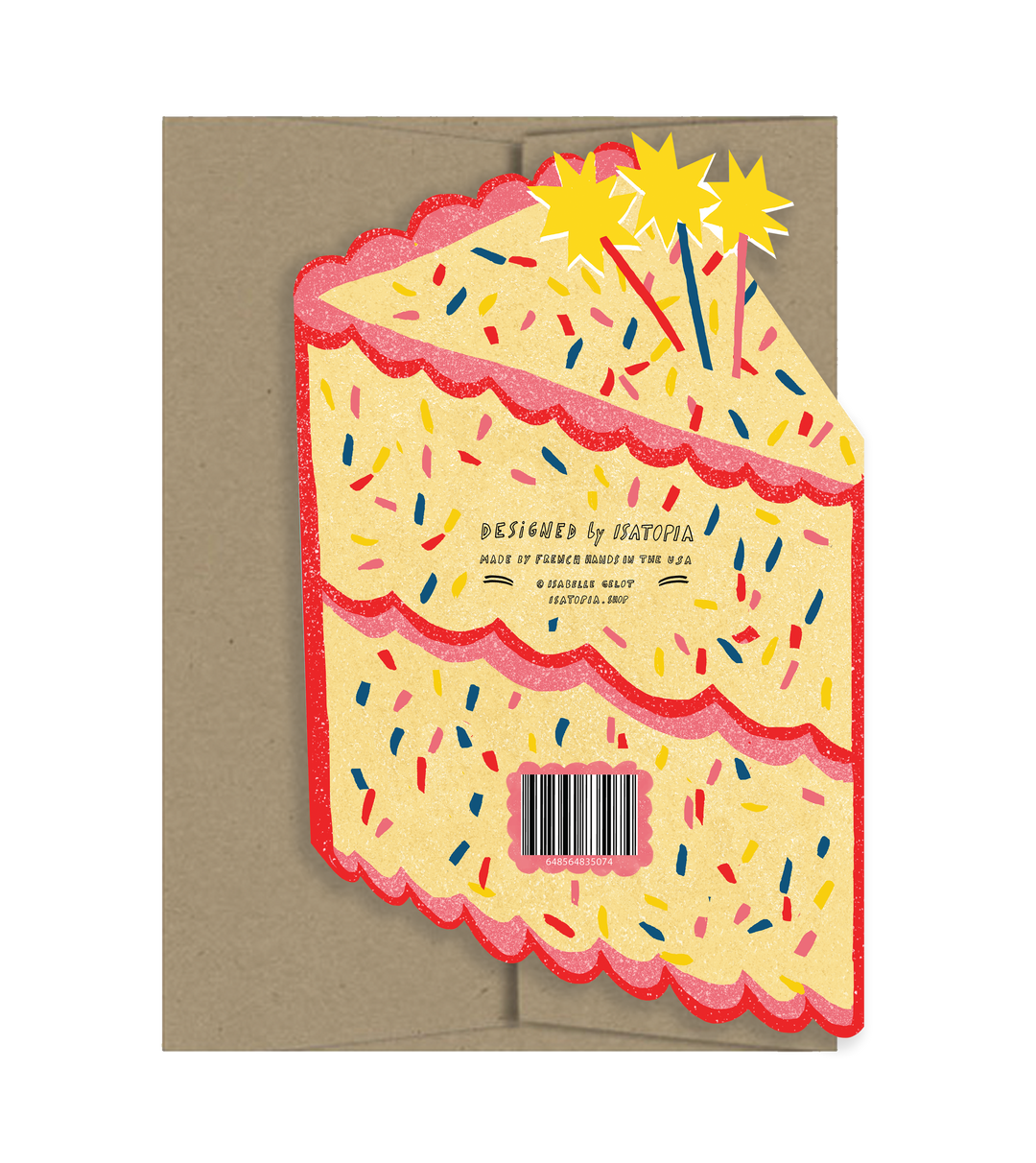 Birthday Star Cake - Die Cut Card