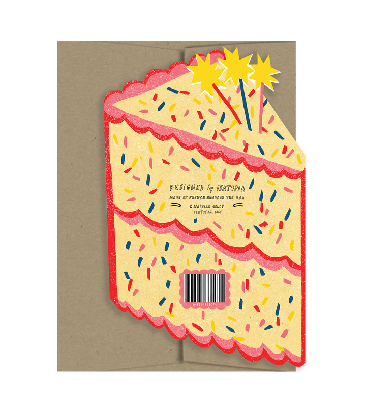 Birthday Star Cake - Die Cut Card