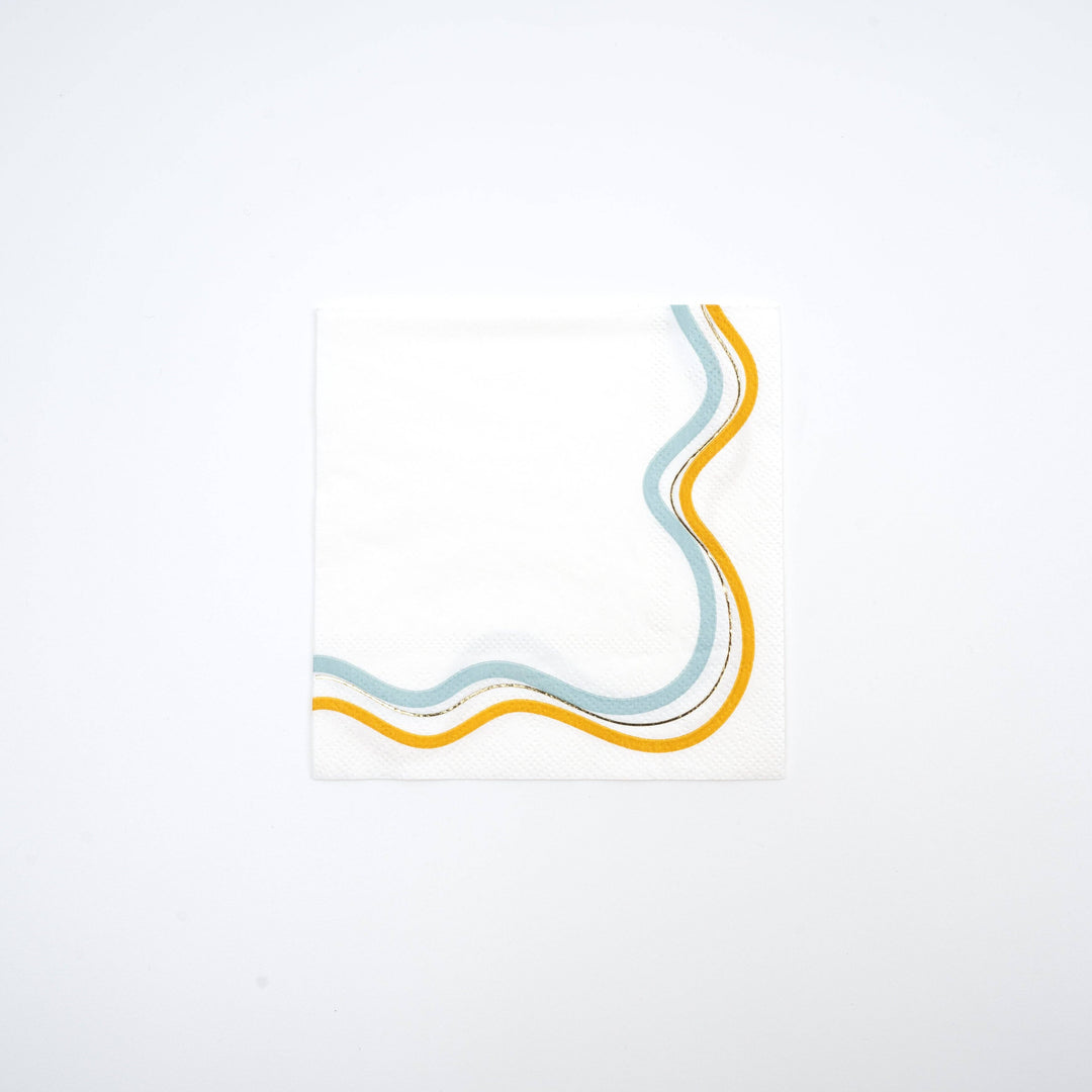 SUM23-CN2- Modern Waves Beverage Napkins
