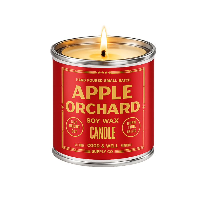 Apple Orchard Soy Candle - Fall Collection: 1/2 Pint / Cotton Wick