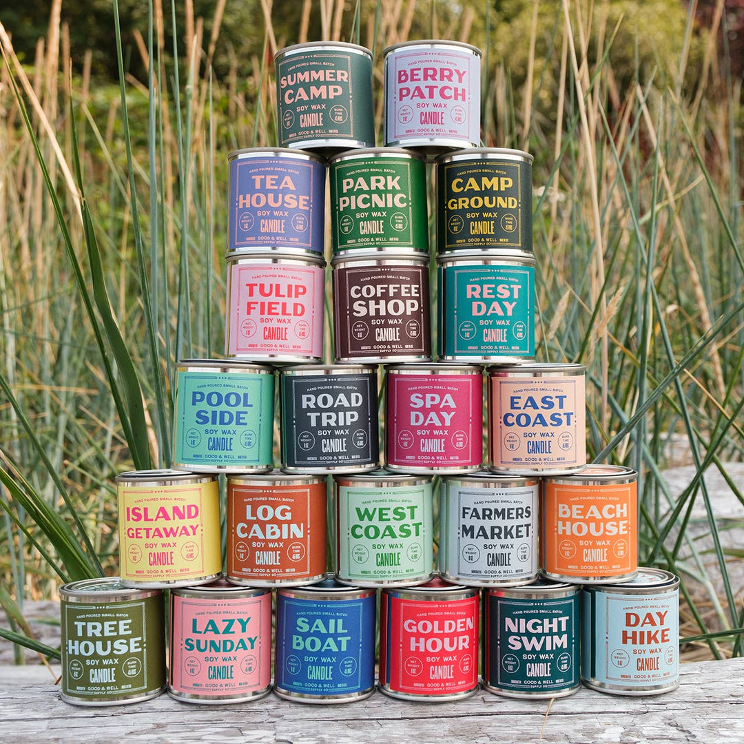 Lazy Sunday Soy Candle - Happy Place Collection: 1/2 Pint / Cotton Wick
