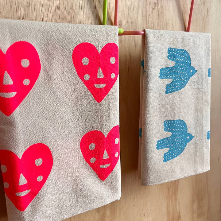 Bird tea towel