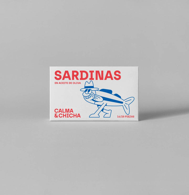 Calma & Chicha Small Sardines in Olive  16/20, Conservas del Norte.