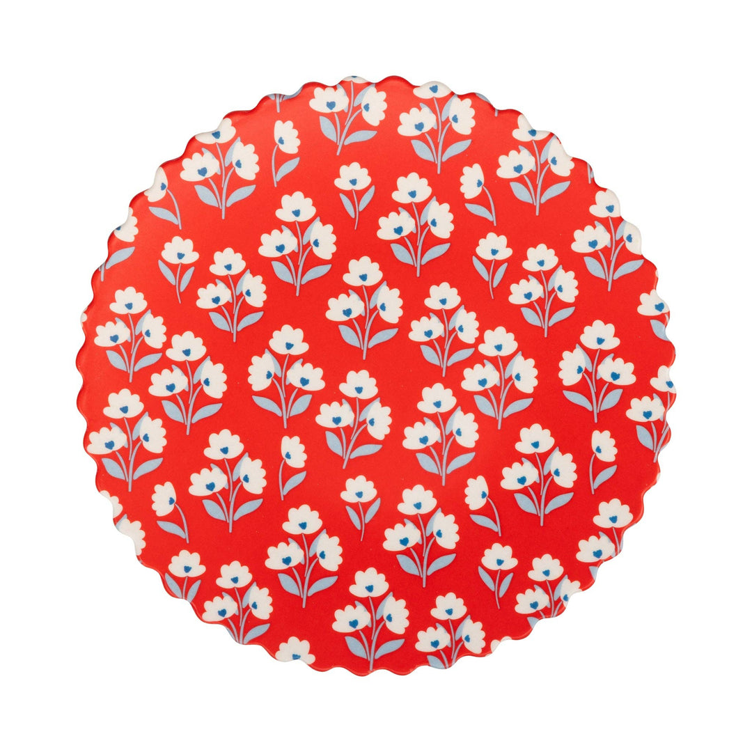 FLO1240 - Floral Bamboo Plate Set