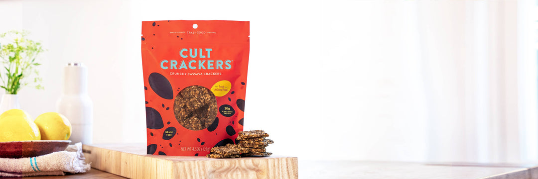 Crunchy Cassava Crackers Organic Healthy Gluten Free Snacks
